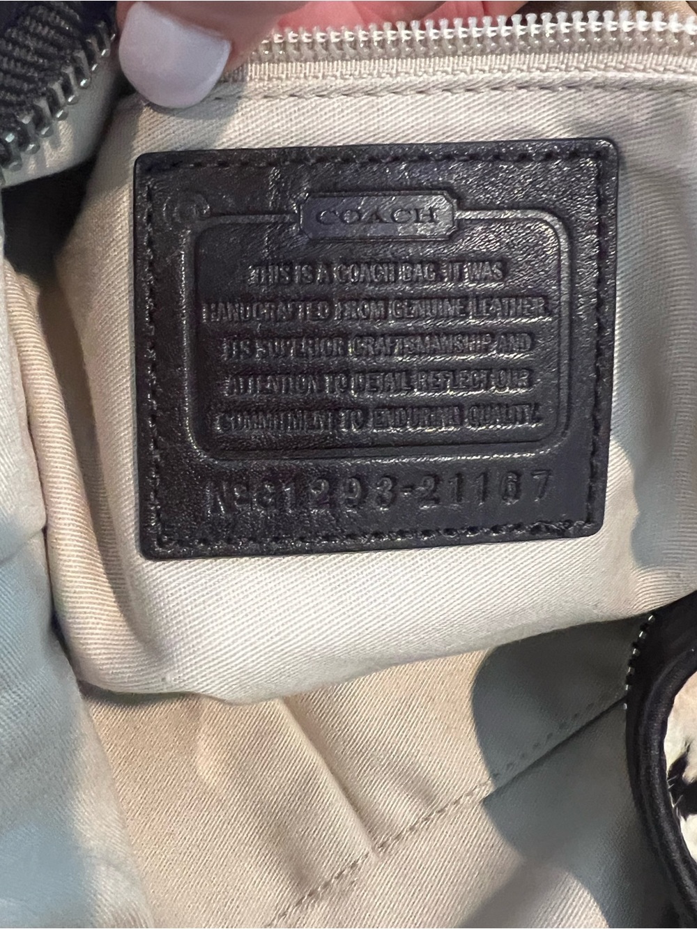 Coach Ocelot Haircalf Large Handbag 21167 - Picture 6 of 14